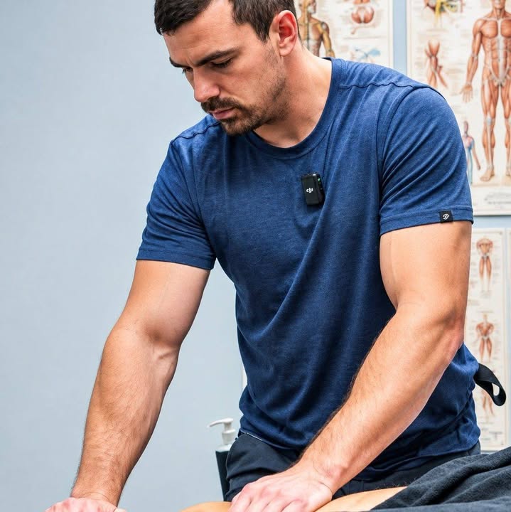 Jérémi Paquette, massothérapeute membre de la FQM, en train de masser — Masso Chez Vous